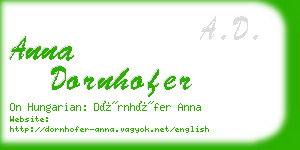 anna dornhofer business card
